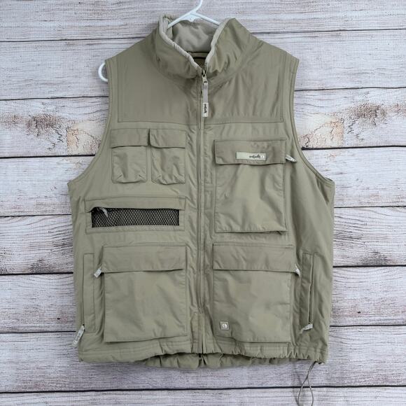 Planet Earth 3 in 1 Vest and Snowboard Jacket Mens Medium Brown Beige - Picture 7 of 16